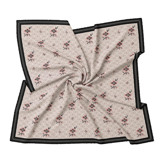 French floral silk scarf